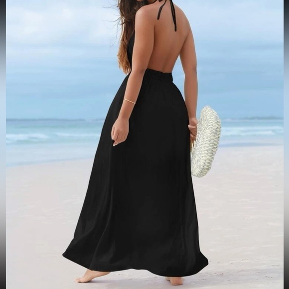 Bohemian Night Sexy Halter Backless Maxi Dress - Picture 5 of 5
